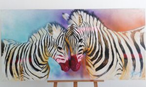 zebra schilderij