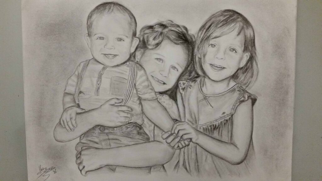 Portret van 3 kinderen