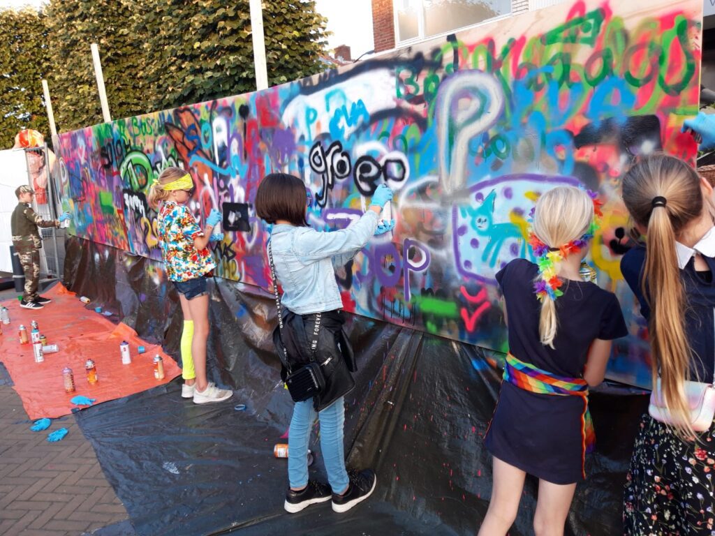 Graffiti workshop Dorst op de muur
