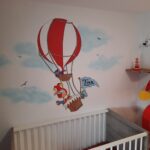 Jokie en Jet babykamer muurschildering Tilburg