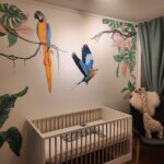 Jungle babykamer muurschildering in Tilburg