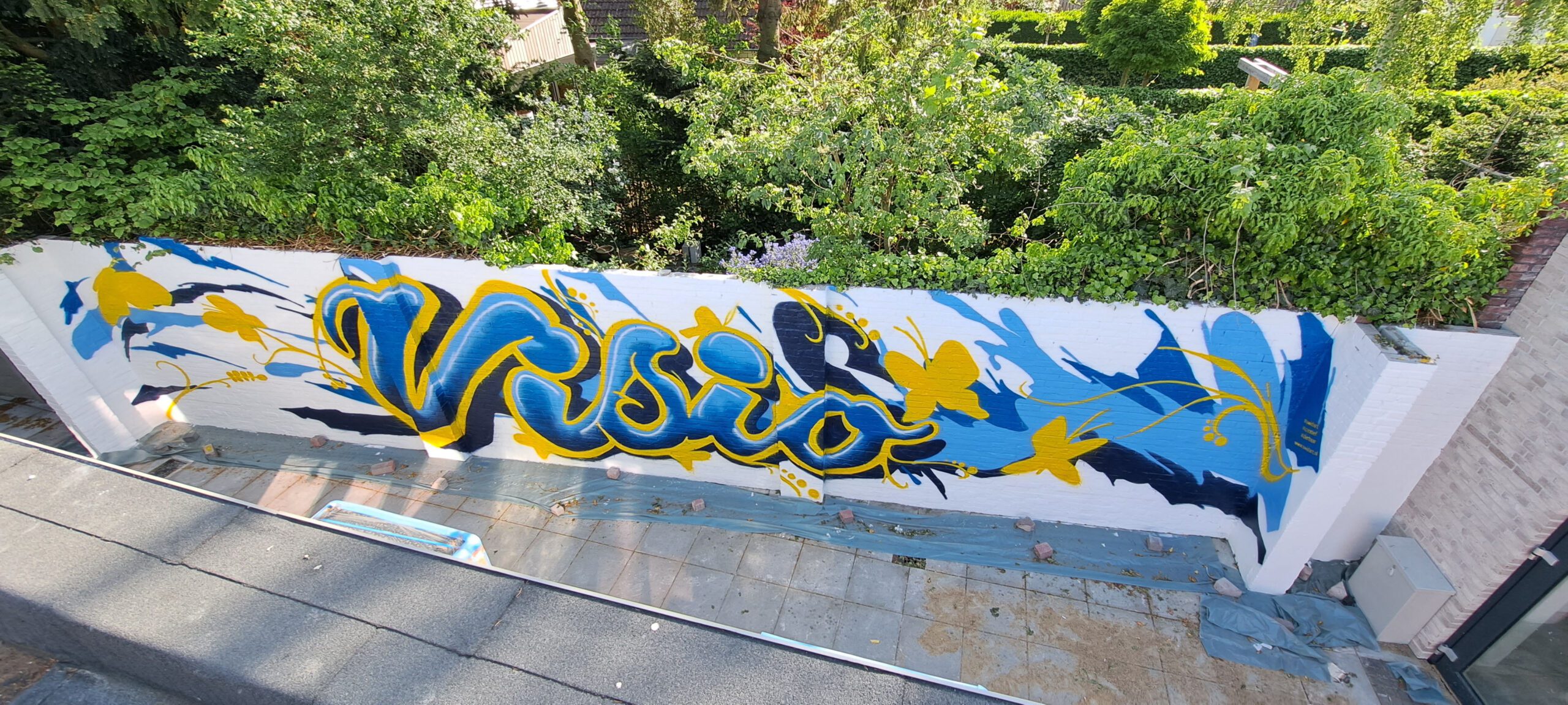 Graffiti bij Koninklijke Visio in Breda