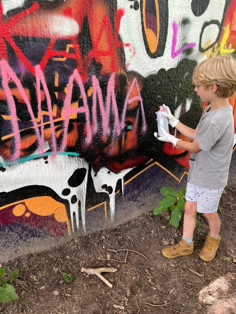 mama tekst bij graffiti workshop tilburg