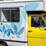 Camper schildering met stencil art