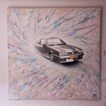 Schilderij van een Opel Manta