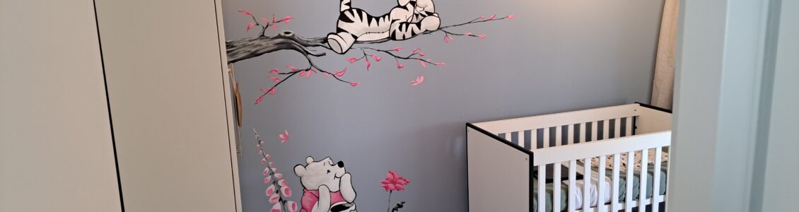 Winnie the Pooh muurschildering in Tilburg