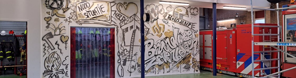 Graffiti workshop bij de Brandweerkazerne in Zevenbergen