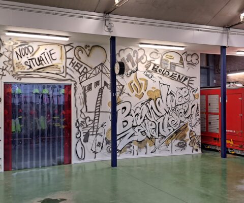 Graffiti workshop bij de Brandweerkazerne in Zevenbergen