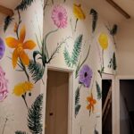 Bloemen muurschildering in Oirschot